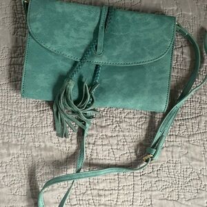 Anthropologie Green Crossbody Bag